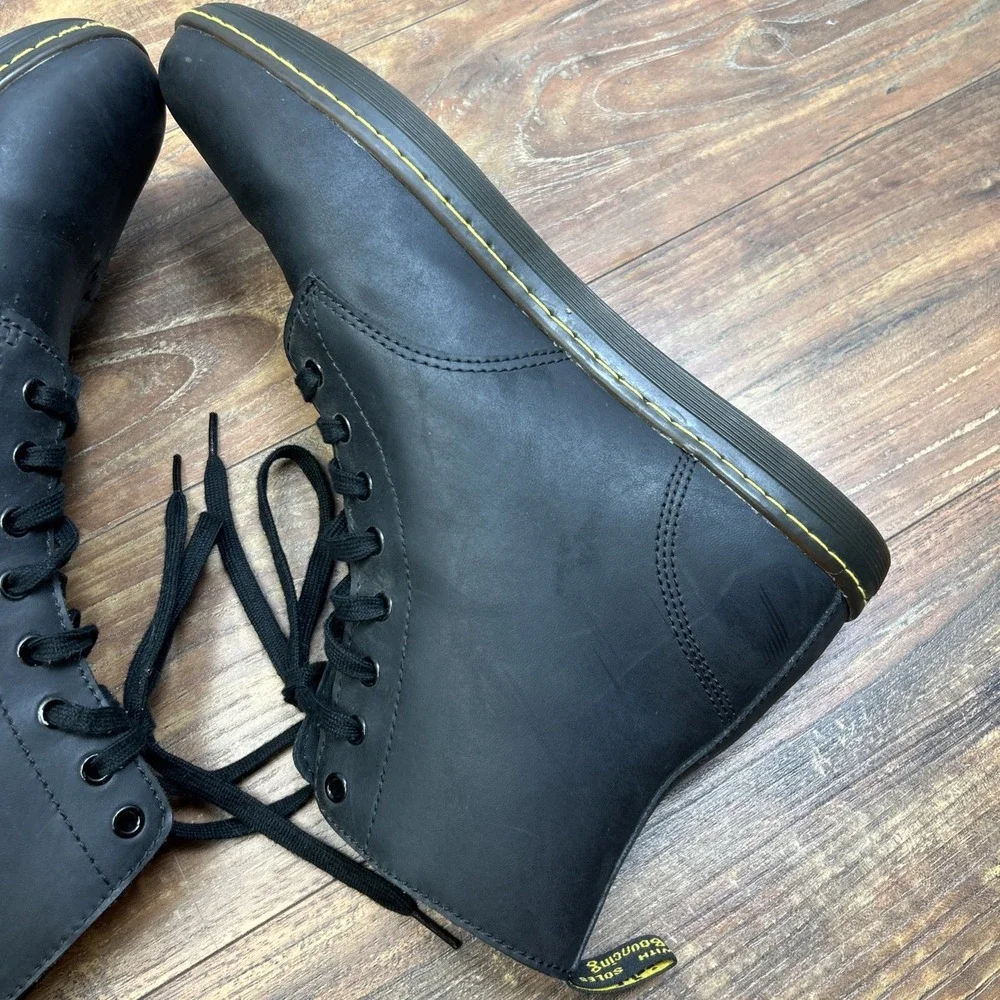 Dr. Martens Doc Boots Mens 13M Black Leather Tobias Casual Goth Grunge